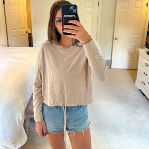 Altered State tan pullover with tie